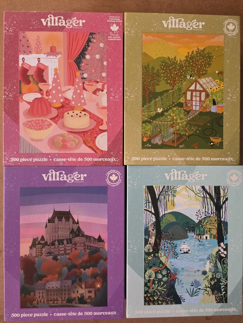 4 puzzle Villager Bundle - 500 pieces each